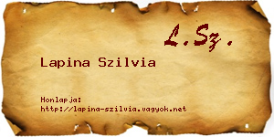 Lapina Szilvia névjegykártya